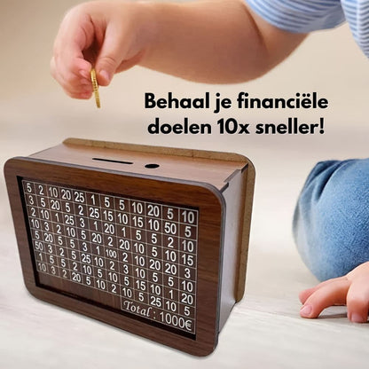 BudgetBoost™ Houten Spaarbox | Brengt Jouw Financiële Vrijheid Binnen Handbereik