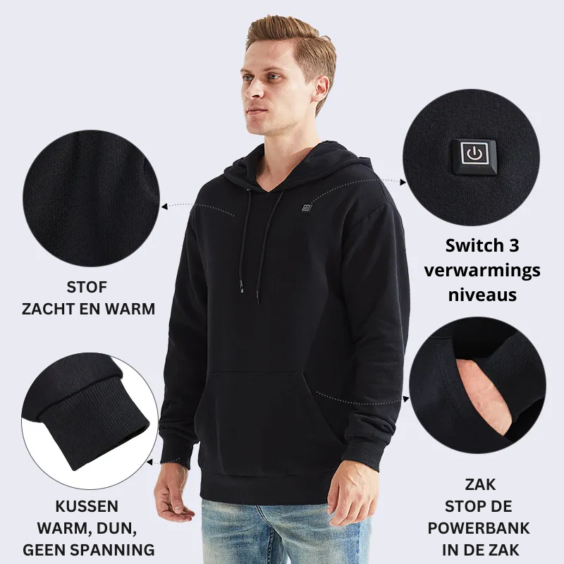 Therma Hoodie™ - Pas de warmte aan voor ultiem comfort.